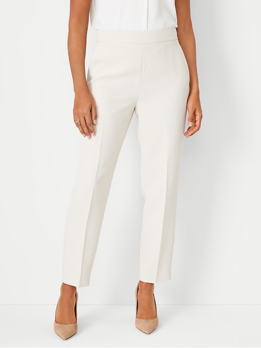 Ann Taylor Ankle Pants Ivory Whisper Size 6 NWT